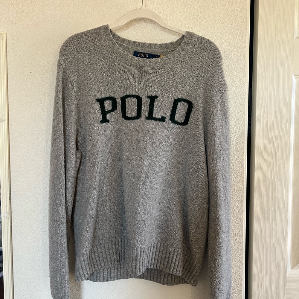 Polo by Ralph Lauren Gray Wool Sweater for Men
